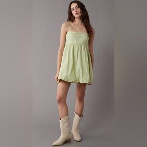 American Eagle Outfitters Light Green poplin bubble dress
